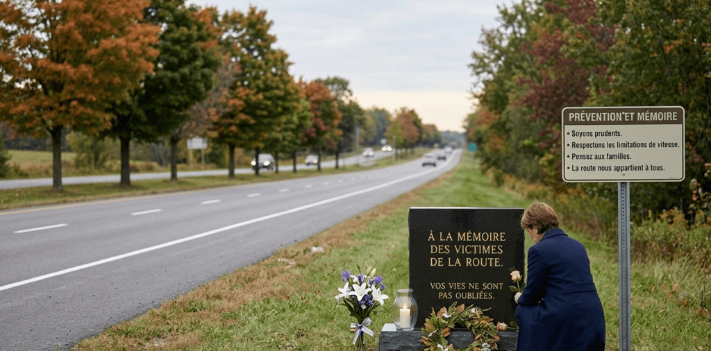Victime accidents de la route mère en deuil